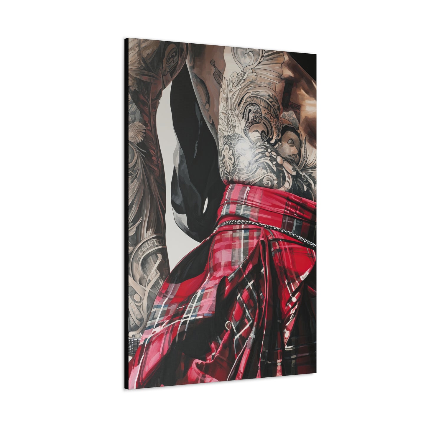 Gallery Wrapped Canvas, Kilts and Carnage Art Canvas, Erotic Pinup Art Canvas – Alexander