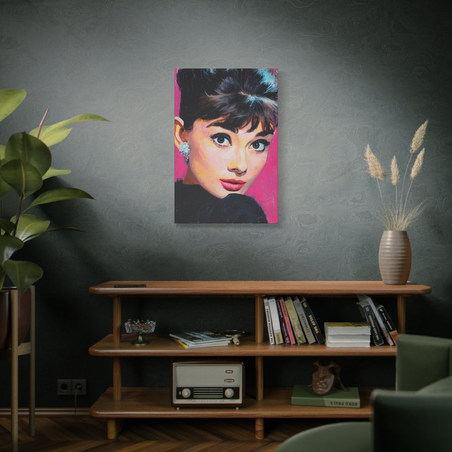 Gallery Wrapped Canvas, The Diva Project Art Canvas, Pinup Art Canvas – Audrey Hepburn - TEN