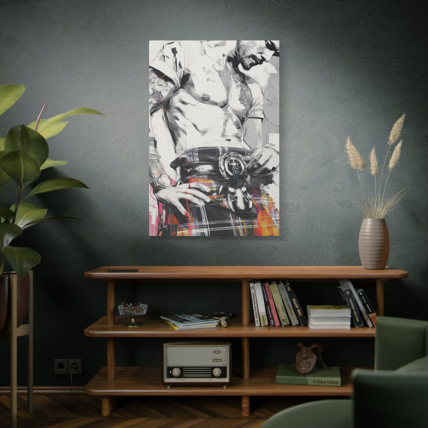 Gallery Wrapped Canvas, Kilts and Carnage Art Canvas, Erotic Pinup Art Canvas – Callum