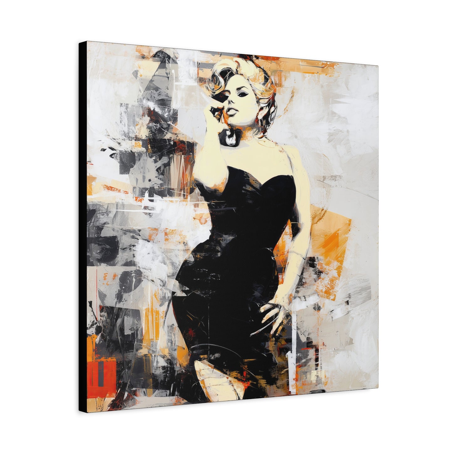 Gallery Wrapped Canvas, Guilt and Grit Adult Art Canvas, Erotic Pinup Art Canvas – Carmen