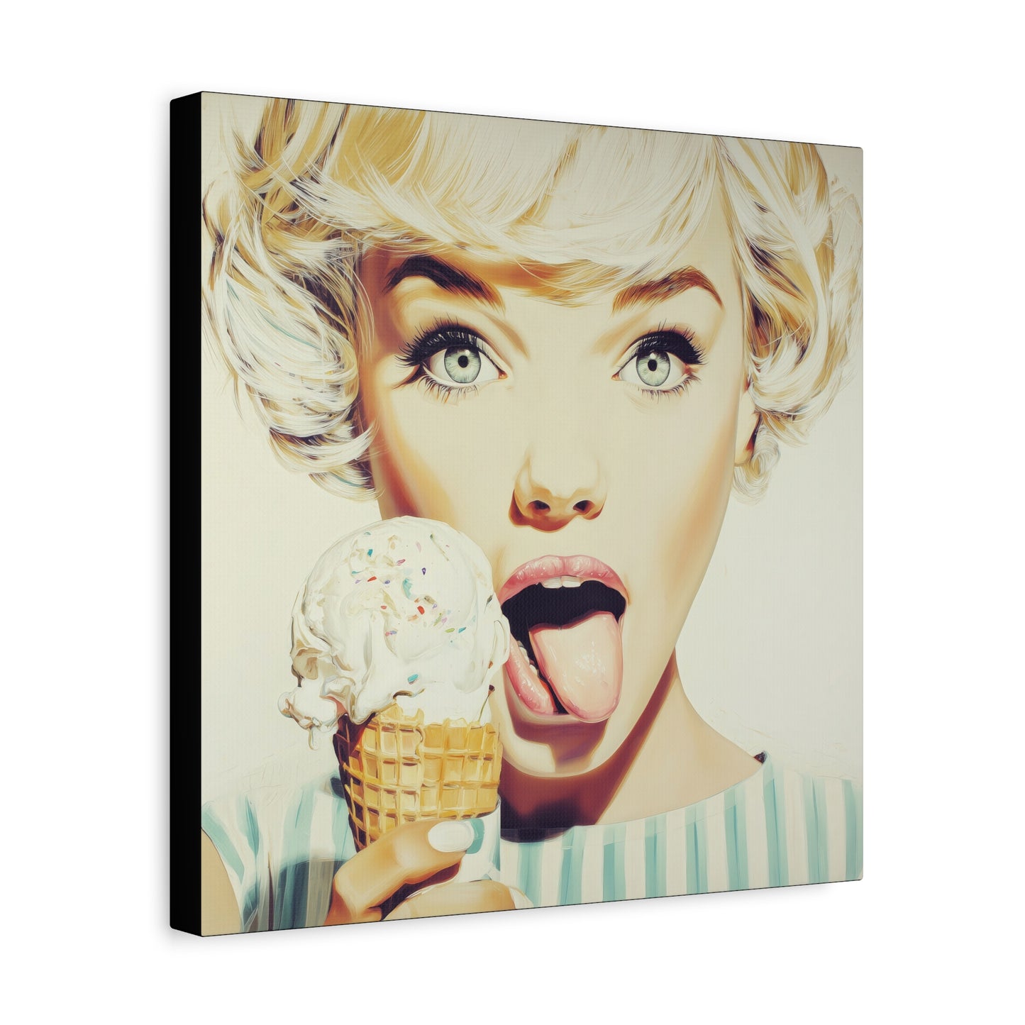 Gallery Wrapped Canvas, Sweet Summer Nostalgia, Sugar and Spice Art Canvas, Ice Cream Dreams Art – Tilly