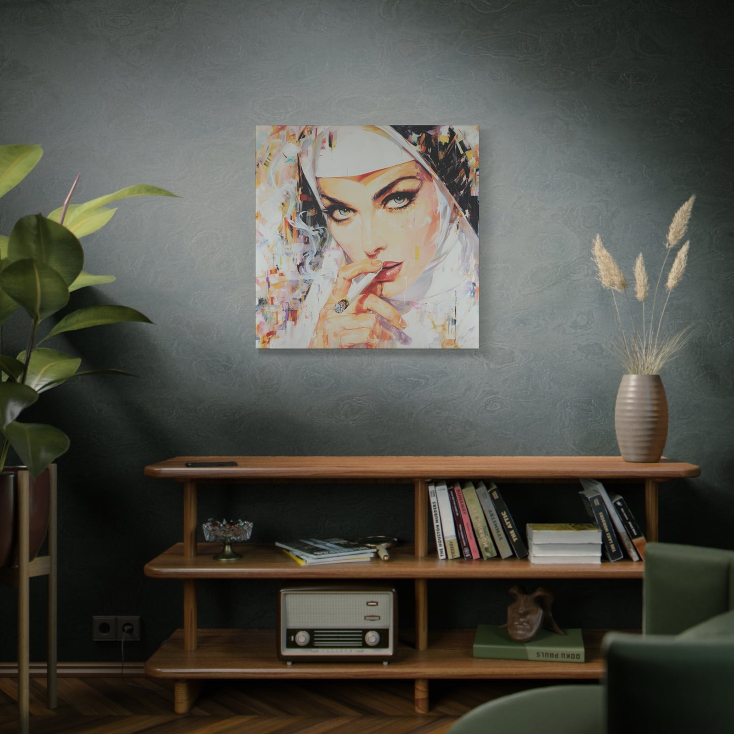 Gallery Wrapped Canvas, Habits and Heresy Art Canvas, Naughty Nuns Art Canvas – Sister Carmela