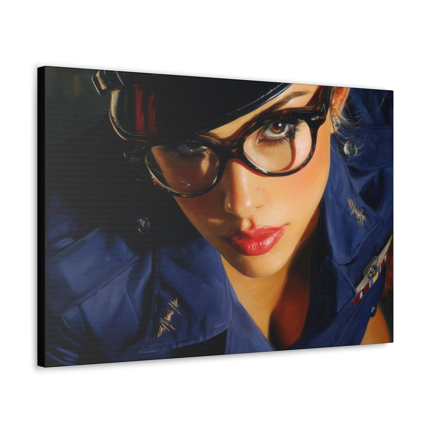 Gallery Wrapped Canvas, Liberty and Lace Art Canvas, Erotic Pinup Art Canvas – Janice