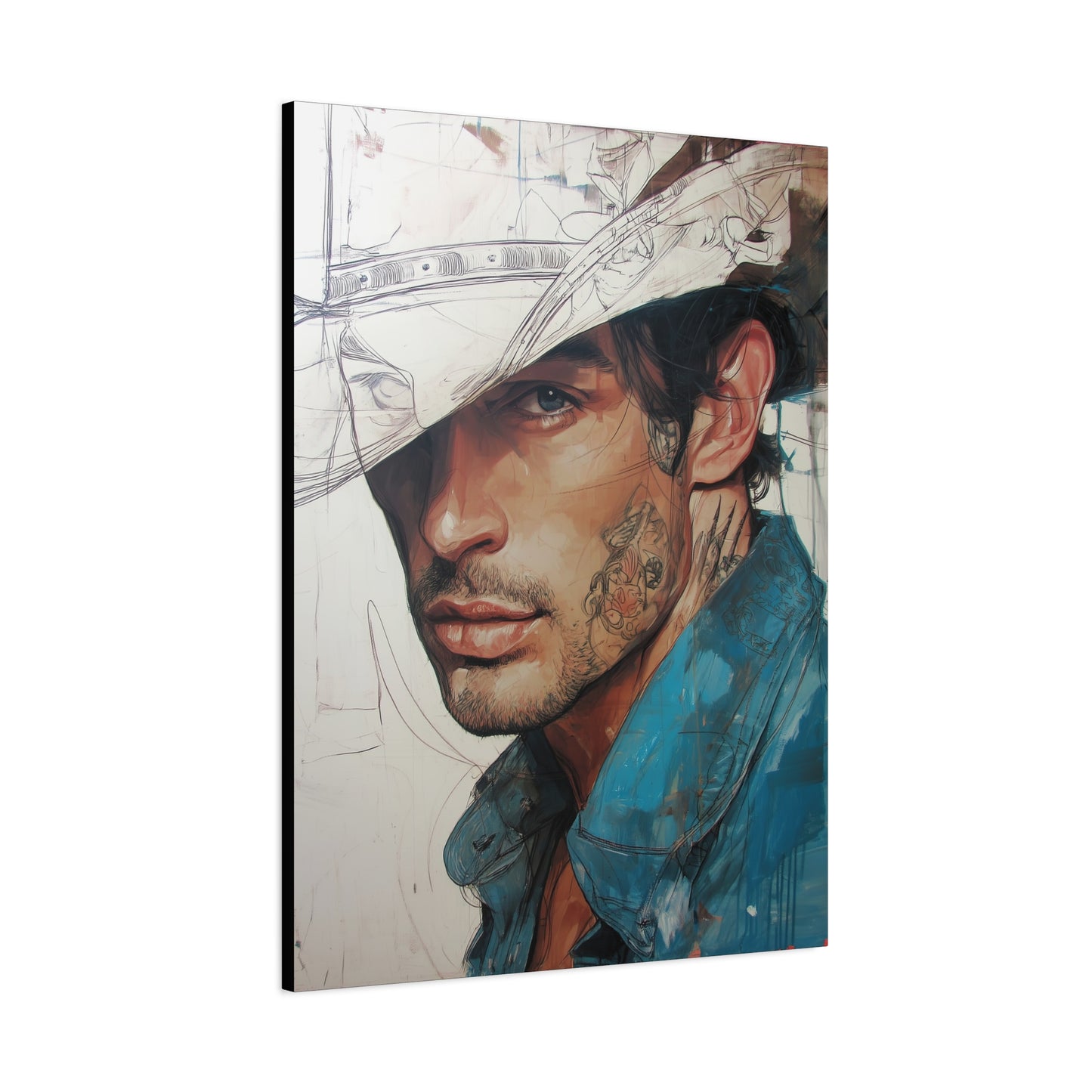 Gallery Wrapped Canvas, Wranglers and Wreckage Art Canvas, Erotic Pinup Art Canvas – Jack