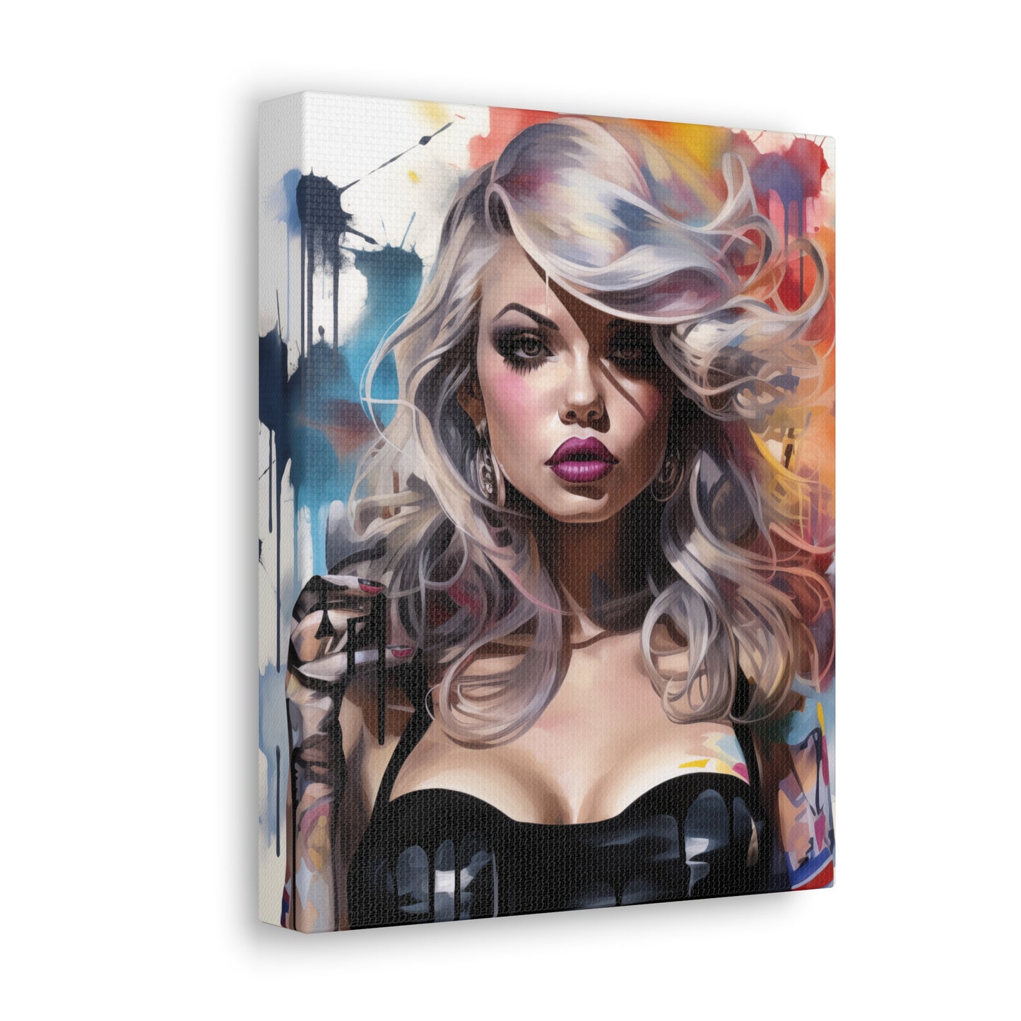 Canvas Wall Art, Gallery Wrapped Pop Art, Femme Doll Wall Art – Zephyr