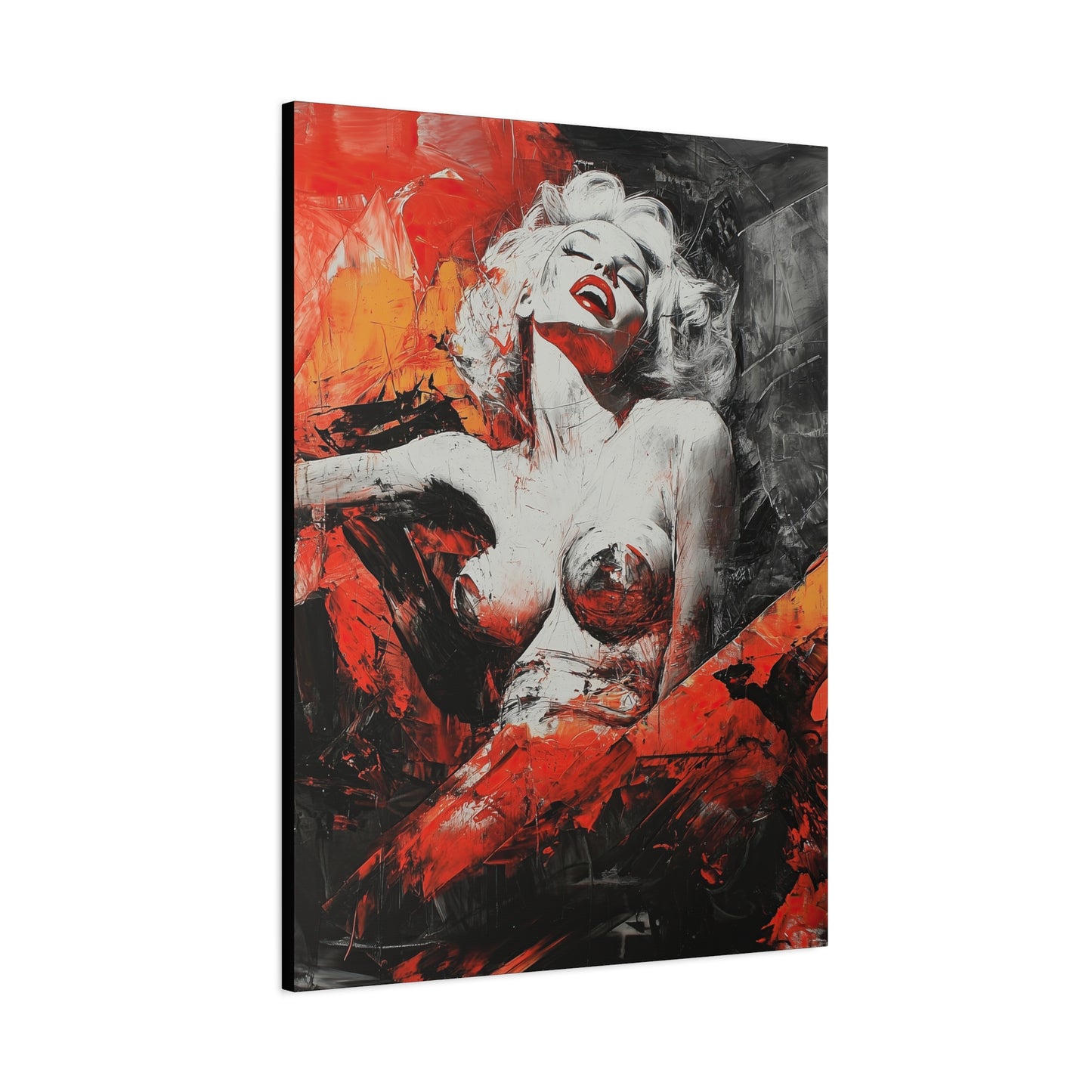 Gallery Wrapped Canvas, Guilt and Grit Adult Art Canvas, Erotic Pinup Art Canvas – Gianna