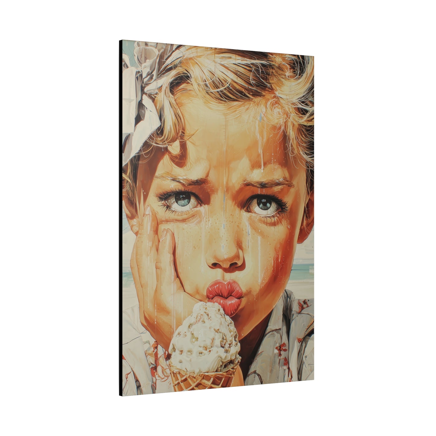 Gallery Wrapped Canvas, Sweet Summer Nostalgia, Sugar and Spice Art Canvas, Ice Cream Dreams Art – Faye