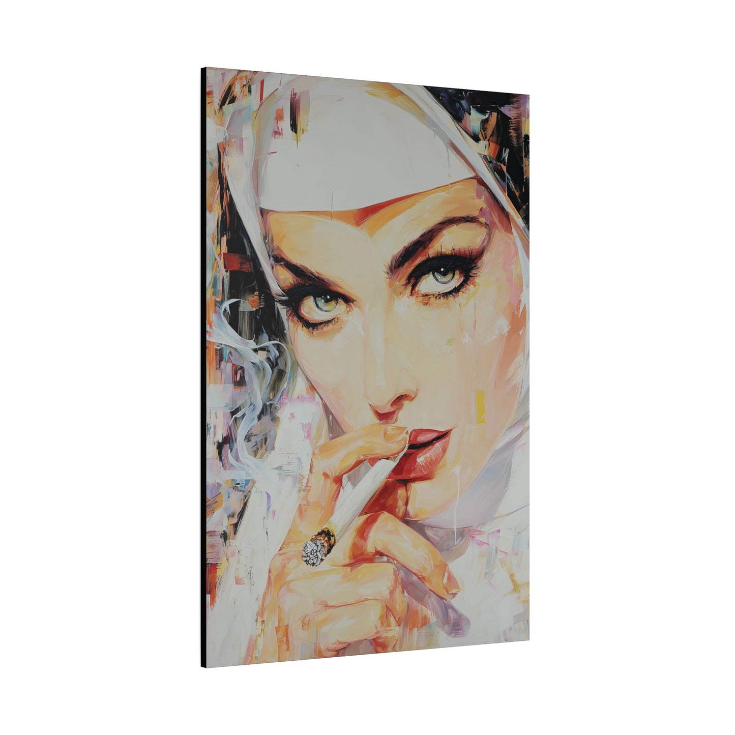 Gallery Wrapped Canvas, Habits and Heresy Art Canvas, Naughty Nuns Art Canvas – Sister Carmela