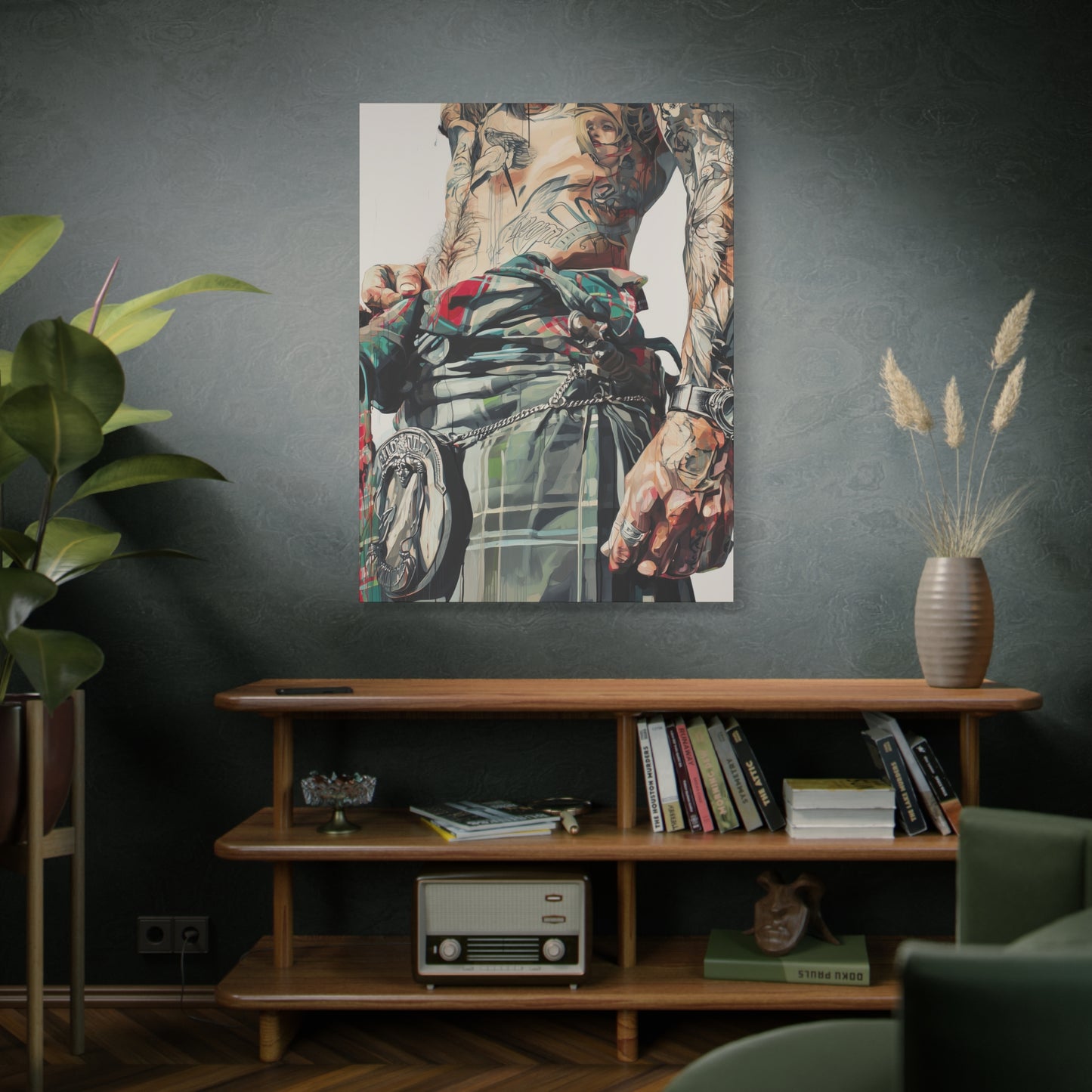 Gallery Wrapped Canvas, Kilts and Carnage Art Canvas, Erotic Pinup Art Canvas – Fraser