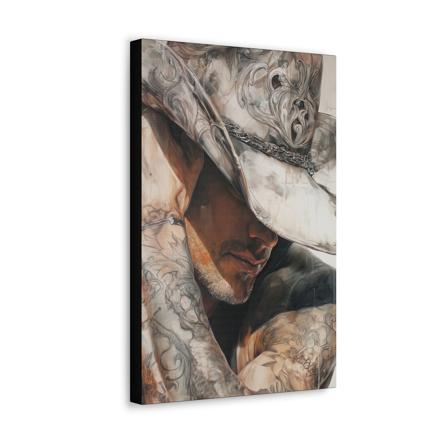 Gallery Wrapped Canvas, Wranglers and Wreckage Art Canvas, Erotic Pinup Art Canvas – Chase