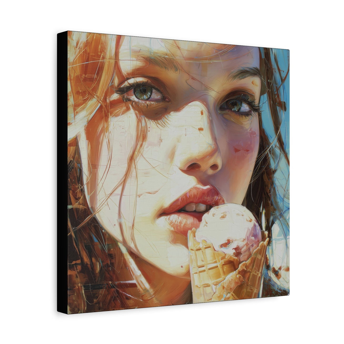Gallery Wrapped Canvas, Sweet Summer Nostalgia, Sugar and Spice Art Canvas, Ice Cream Dreams Art – Ginny