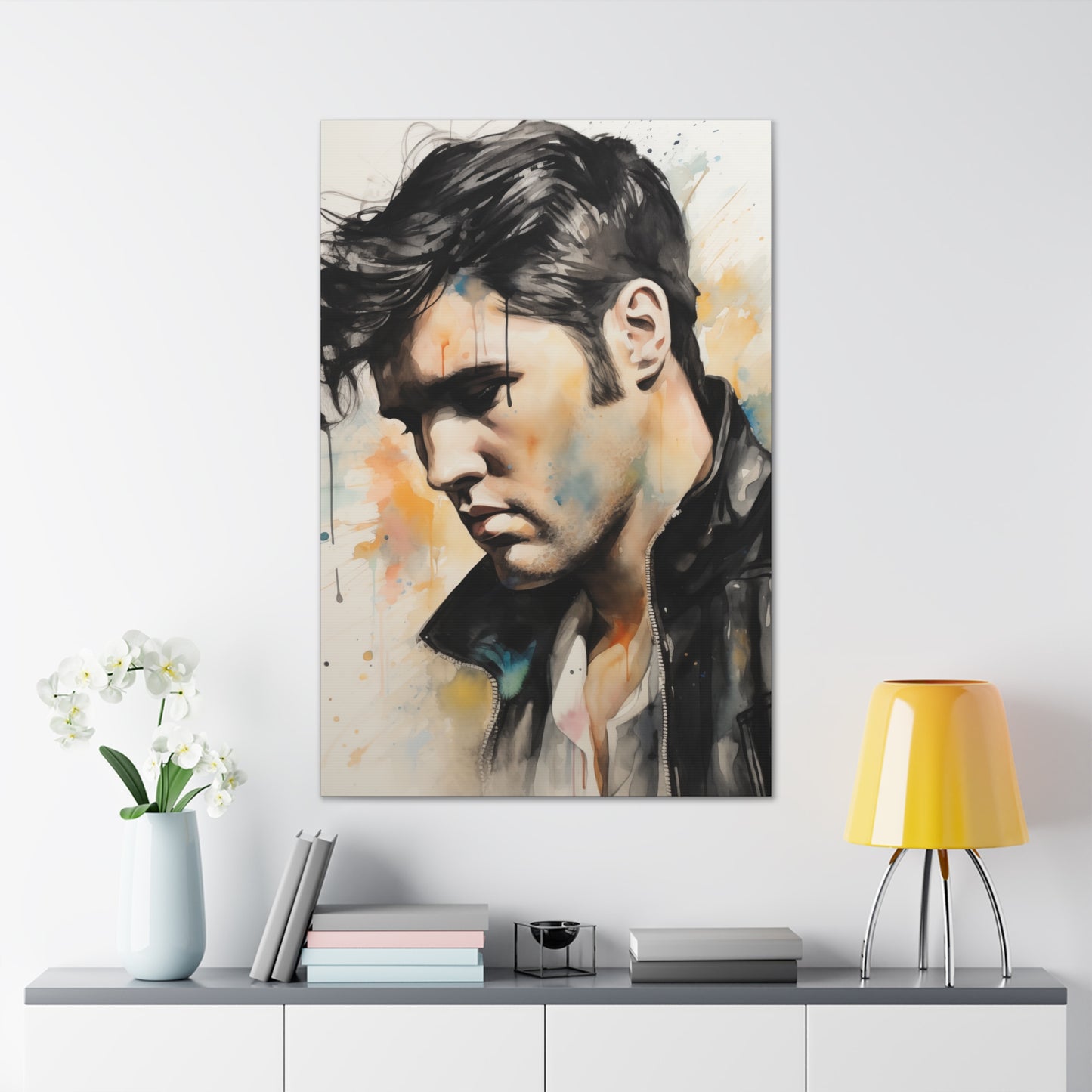 Gallery Wrapped Canvas, Celebrity Inspired, Pop Art Canvas – Elvis Also