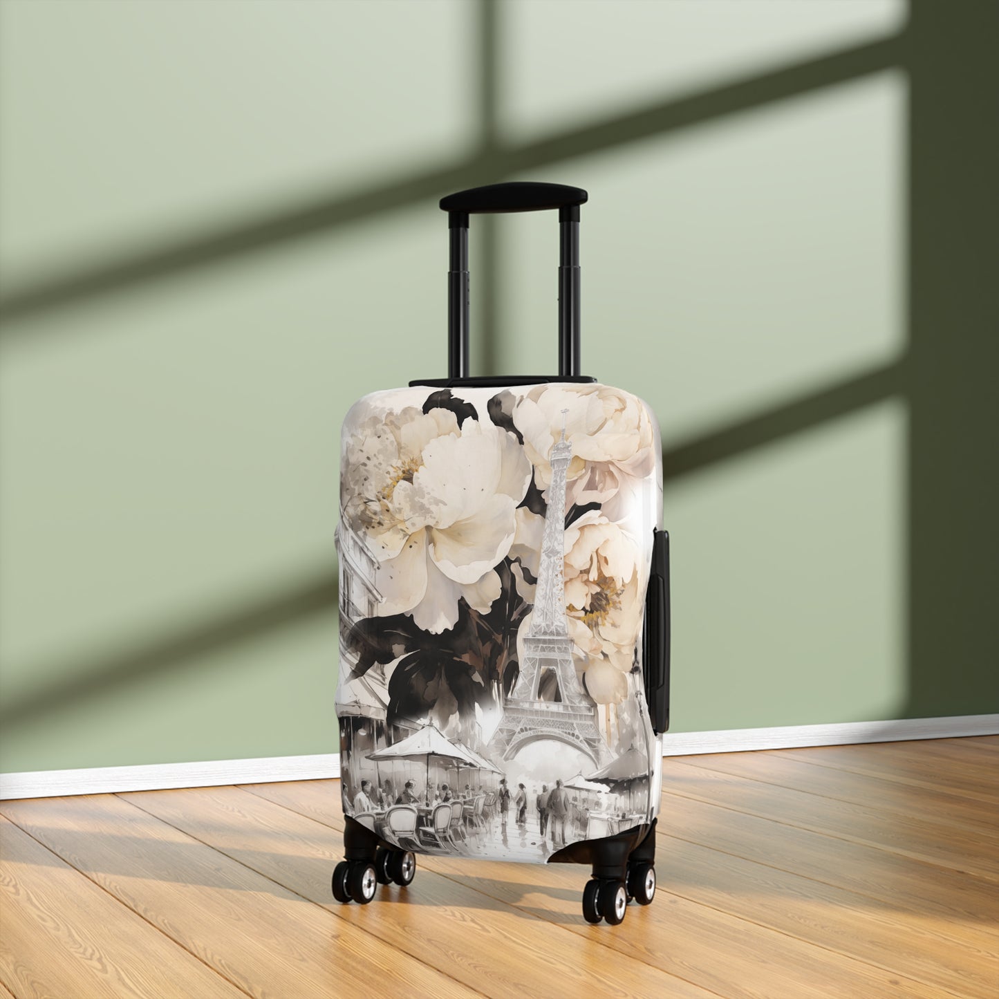Luggage Cover - Paris, France, Eiffel Tower Cafe