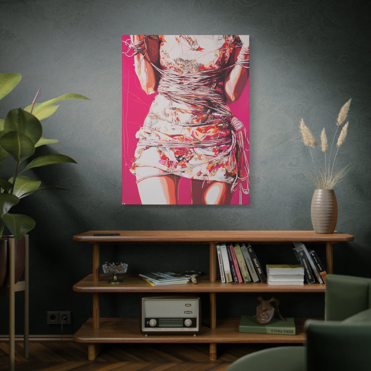 Gallery Wrapped Canvas, Ropes and Reverence Art Canvas, Erotic Shibari Art Canvas – Reika