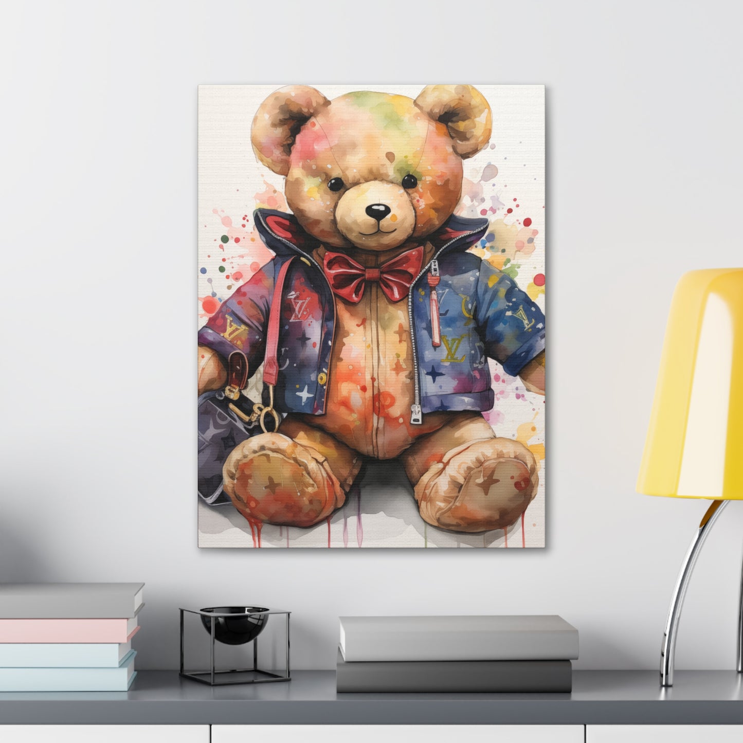 Canvas Gallery Wrap - LV Bear Wall Art - Drip