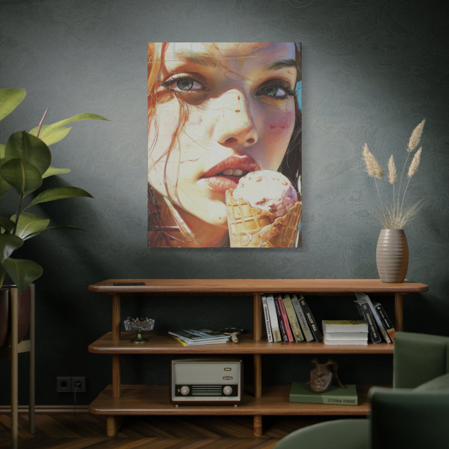 Gallery Wrapped Canvas, Sweet Summer Nostalgia, Sugar and Spice Art Canvas, Ice Cream Dreams Art – Ginny