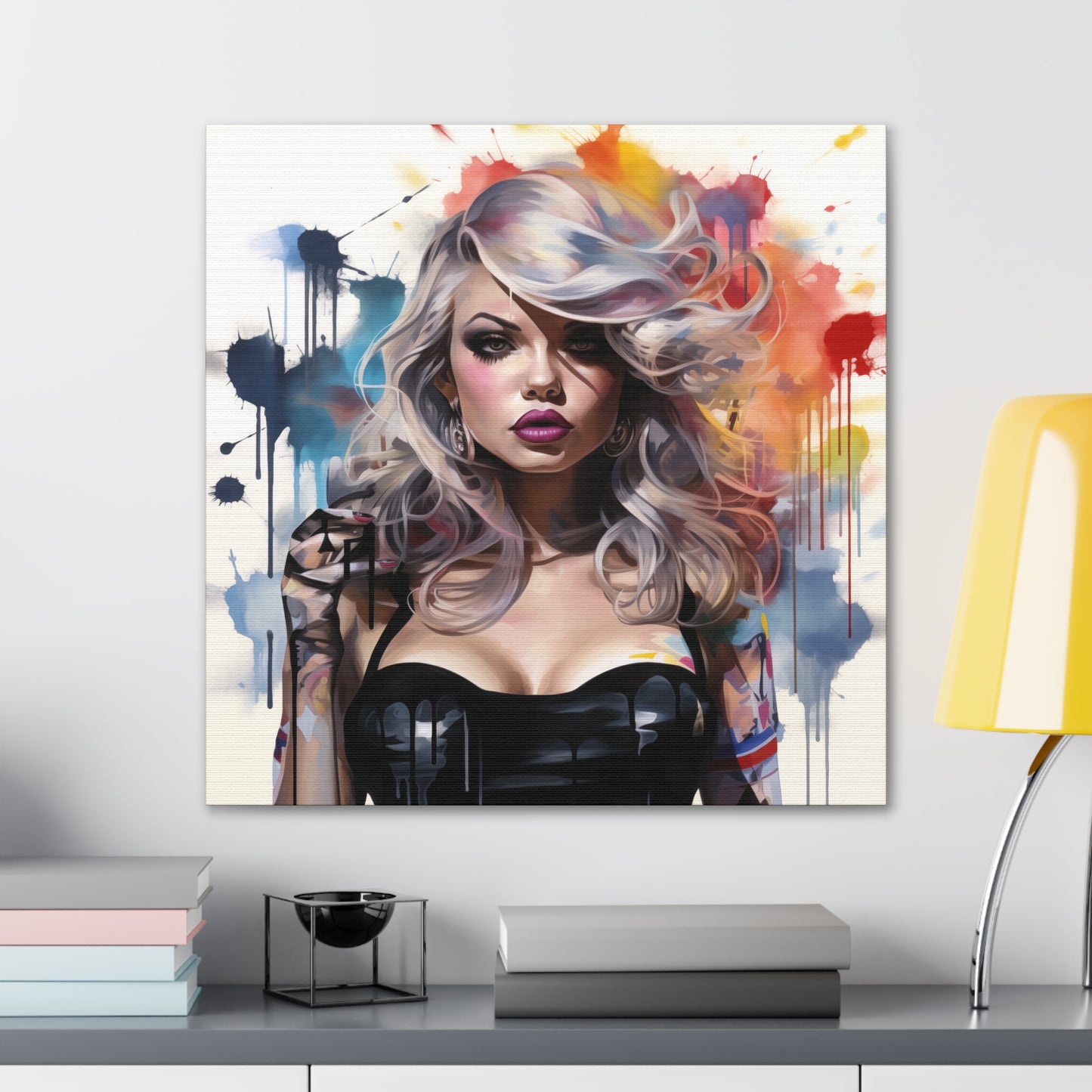 Canvas Wall Art, Gallery Wrapped Pop Art, Femme Doll Wall Art – Zephyr