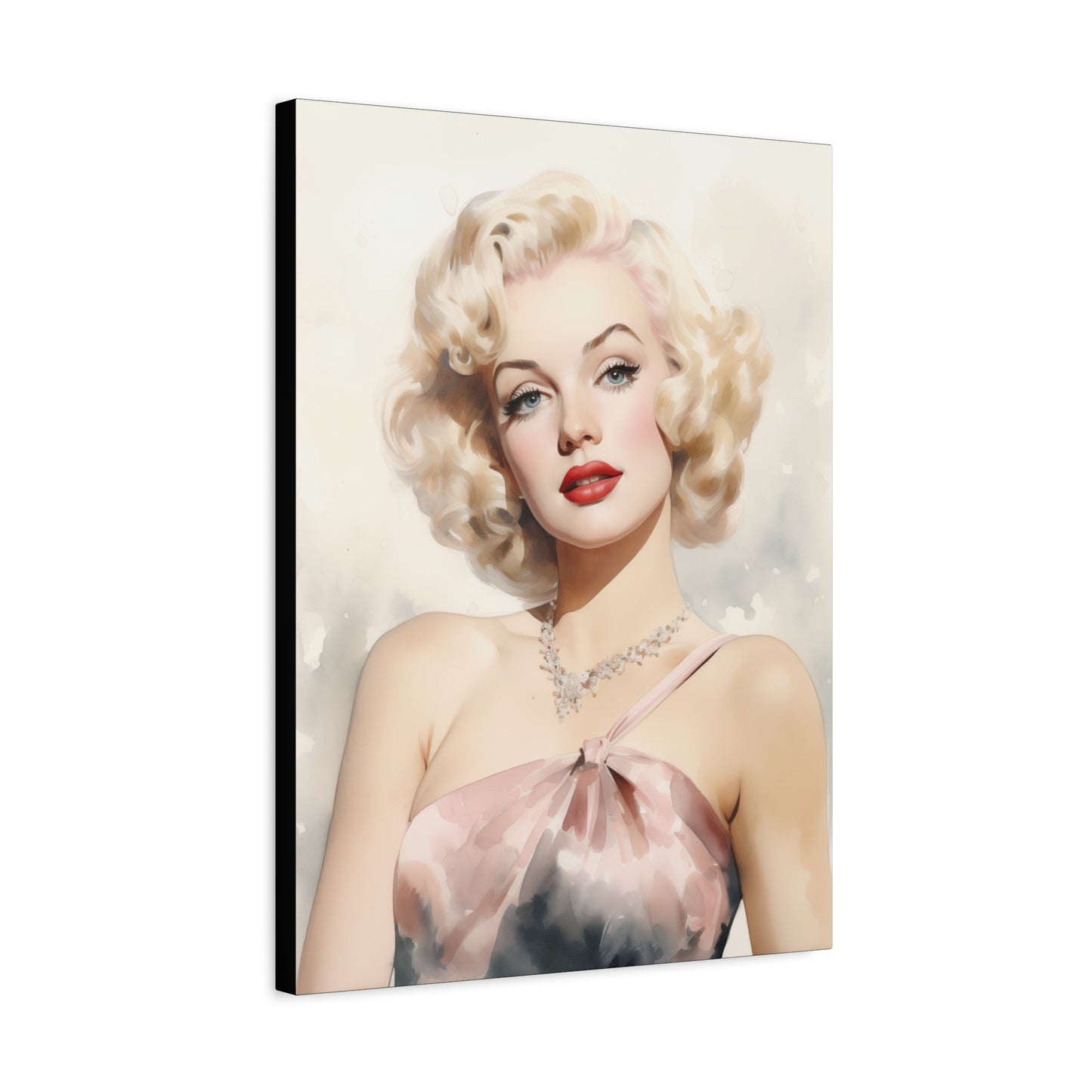 Canvas Wall Art, Gallery Wrapped Pop Art, Celebrity Wall Art – Marilyn Monroe - Pink