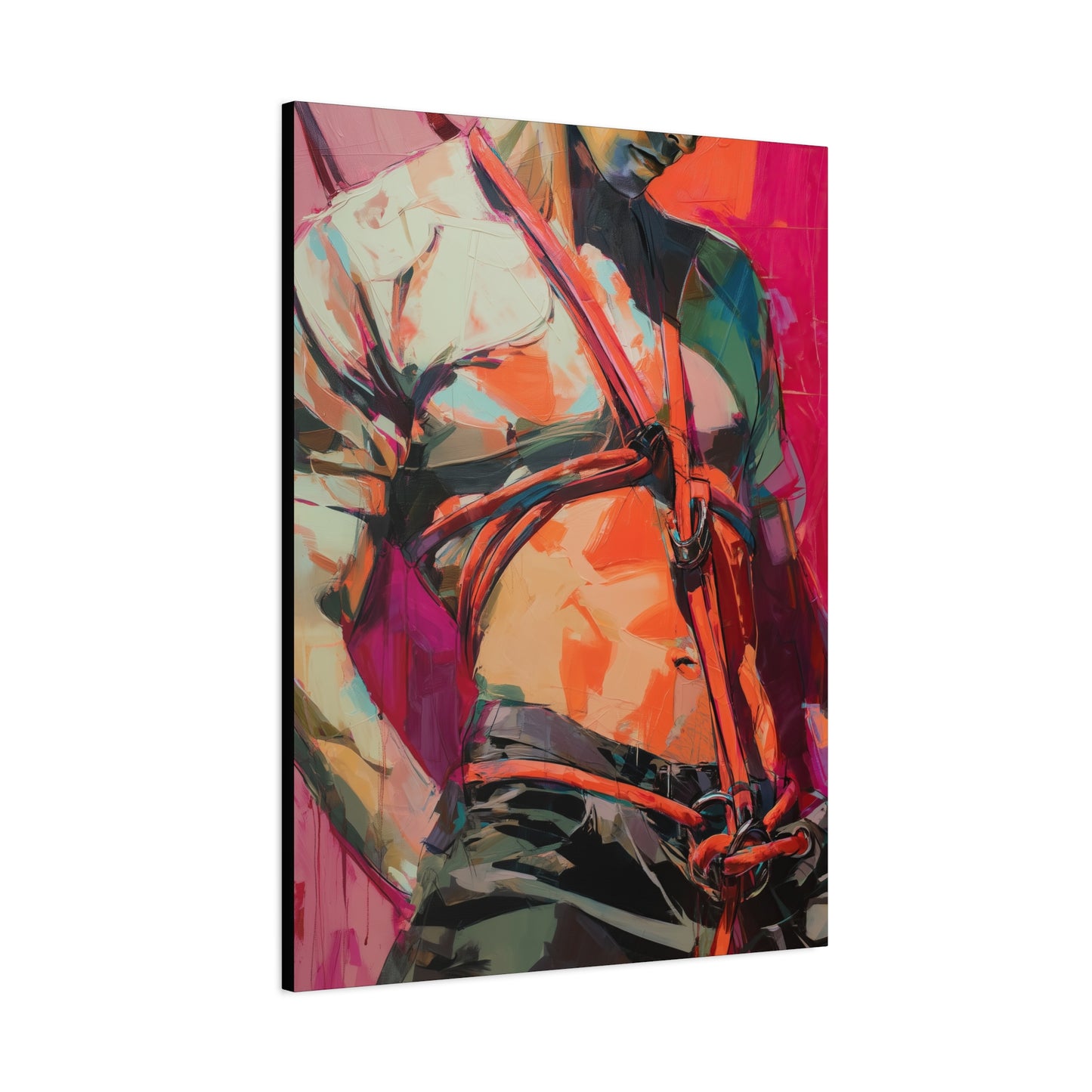 Gallery Wrapped Canvas, Ropes and Reverence Art Canvas, Erotic Shibari Art Canvas – Soren