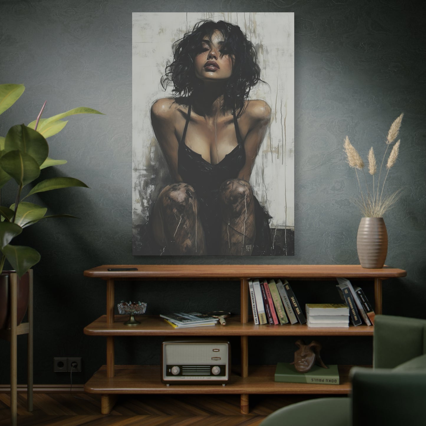 Gallery Wrapped Canvas, Sinners and Saints Art Canvas, Erotic Pinup Art Canvas – Vivienne