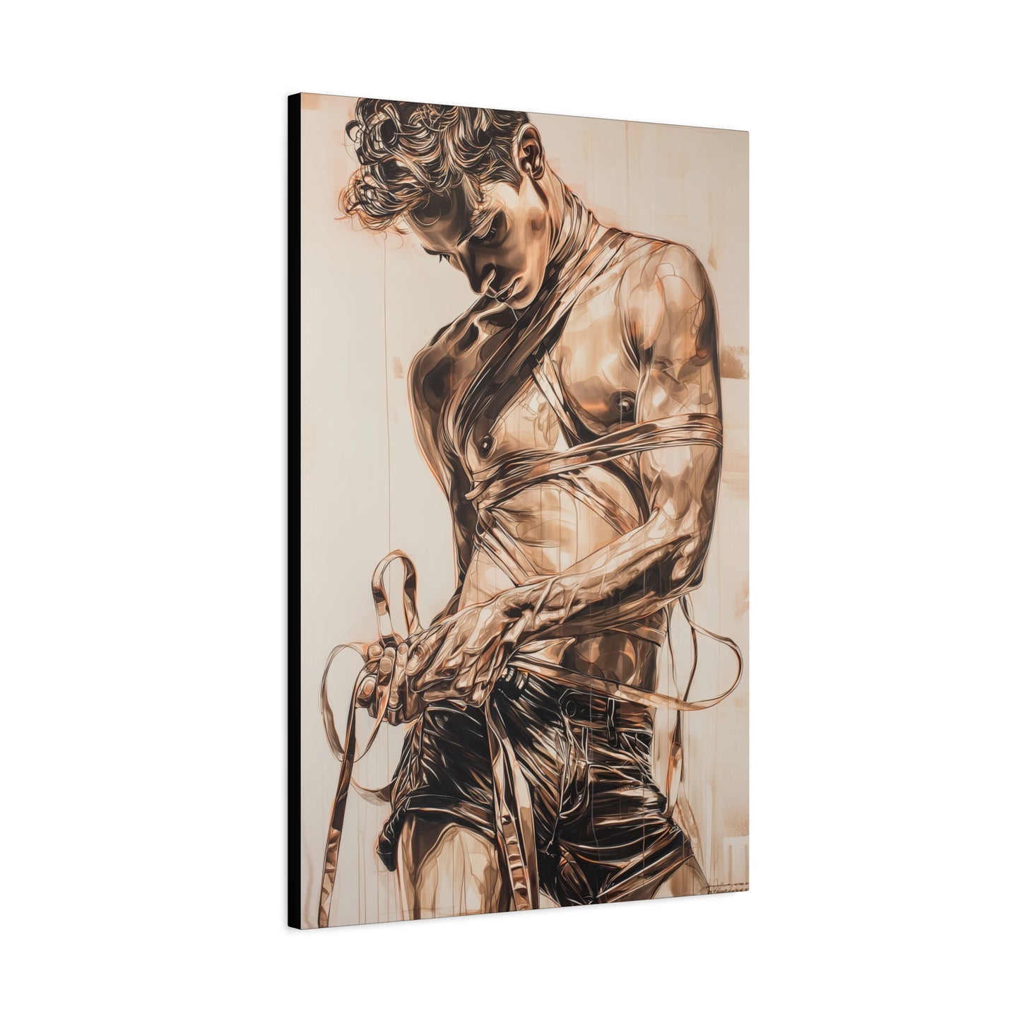 Gallery Wrapped Canvas, Ropes and Reverence Art Canvas, Erotic Shibari Art Canvas – Orion