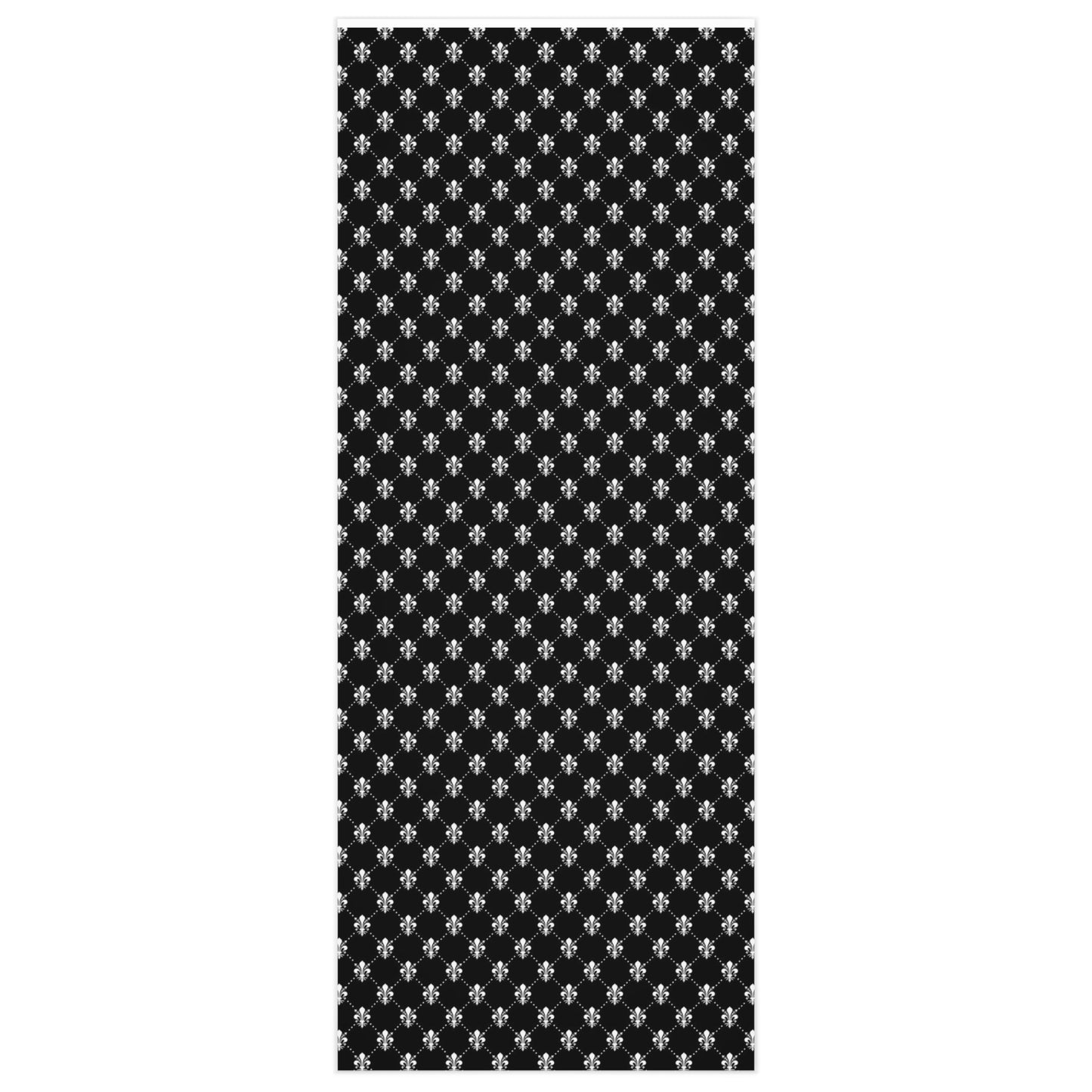 French Lily Wrapping Paper - Black and White Fleur-de-lis Wrapping Paper - French Parisian Style Gift Wrap - Iris