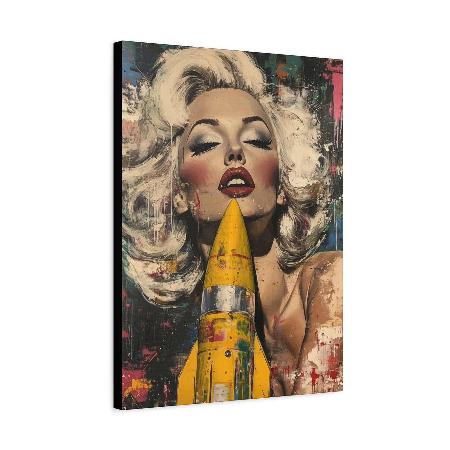 Gallery Wrapped Canvas, Guilt and Grit Adult Art Canvas, Erotic Pinup Art Canvas – Jennifer