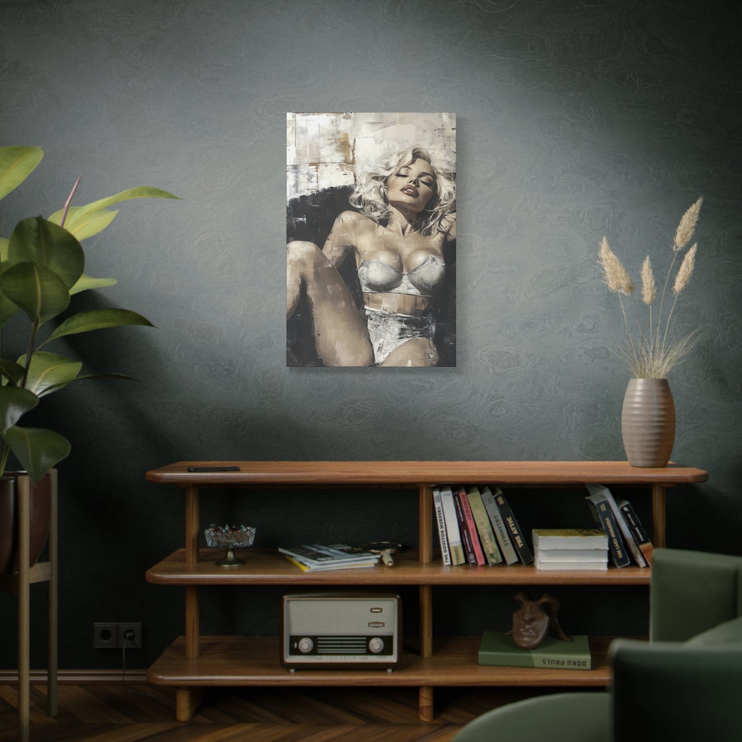 Gallery Wrapped Canvas, Guilt and Grit Adult Art Canvas, Erotic Pinup Art Canvas – Lyra