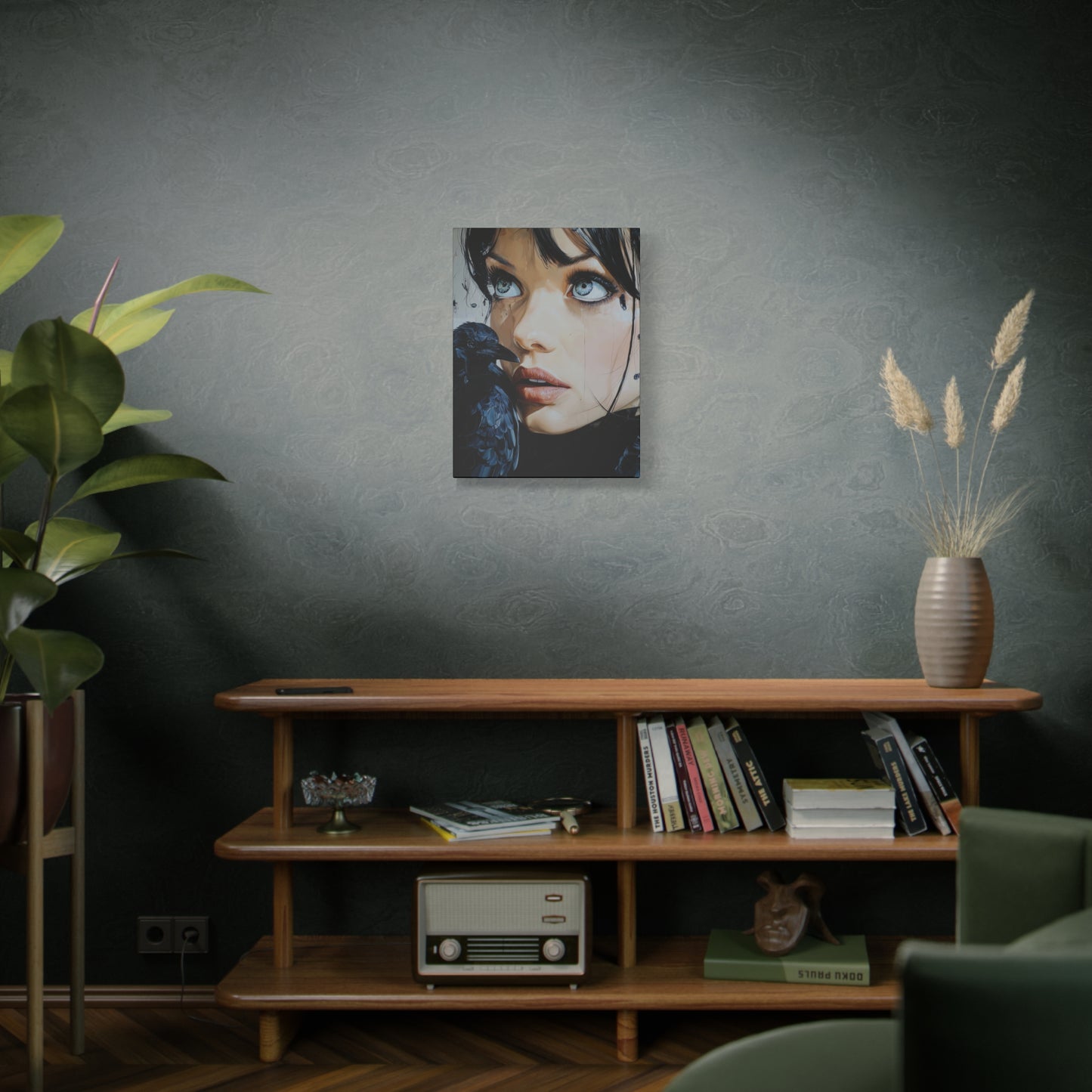 Gallery Wrapped Canvas, Myth and Bones Gothic Art Canvas, Dark Muse Canvas - Azula
