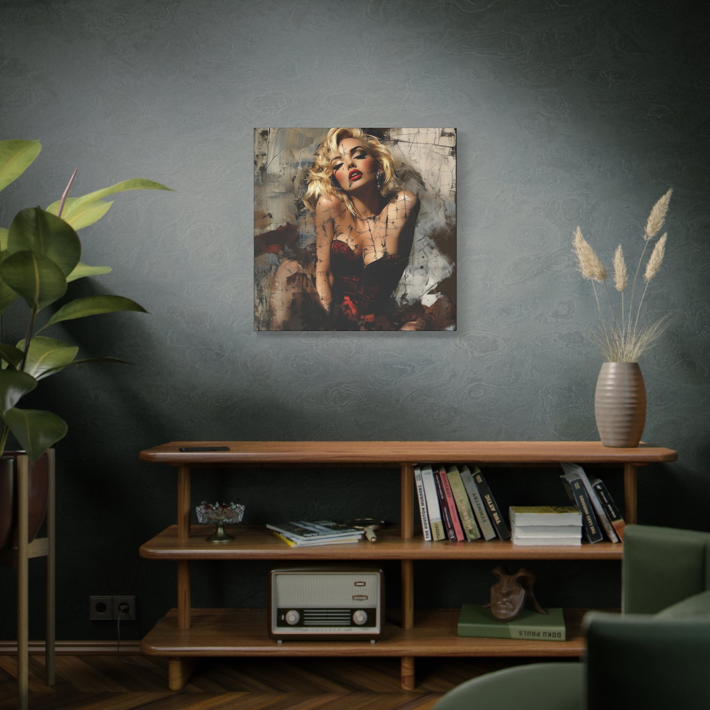 Gallery Wrapped Canvas, Guilt and Grit Adult Art Canvas, Erotic Pinup Art Canvas – Margaux