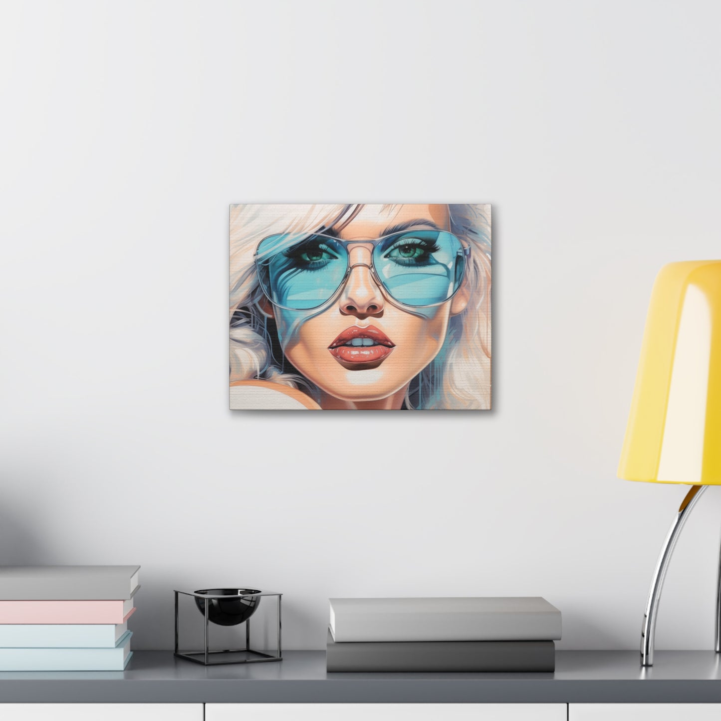 Canvas Gallery Wrapped High-Fashion Wall Art, Stylish Decor, Retro Femme Doll Pop Art – Nova