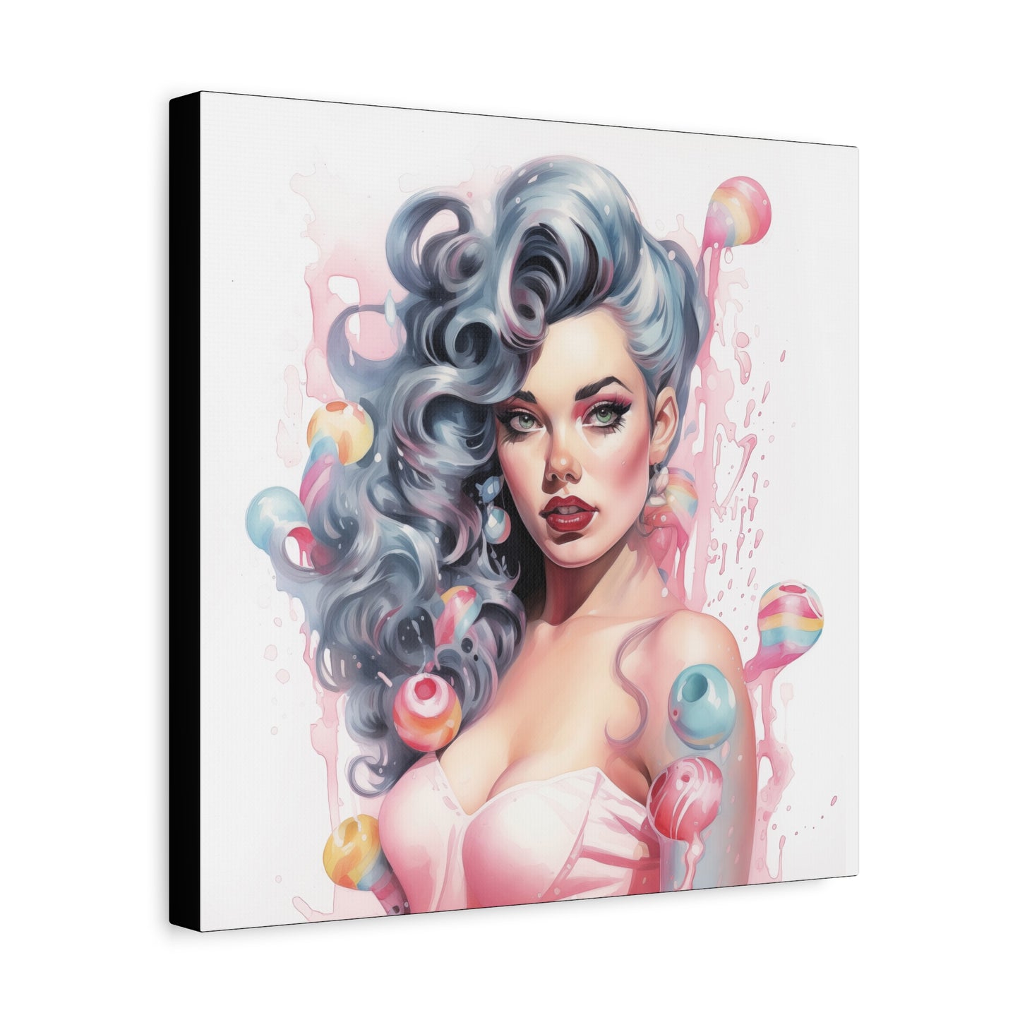 Canvas Wall Art, Gallery Wrapped Pop Art, Femme Doll Wall Art – Lux
