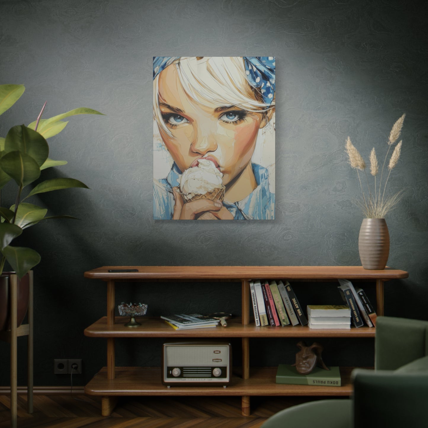 Gallery Wrapped Canvas, Sweet Summer Nostalgia, Sugar and Spice Art Canvas, Ice Cream Dreams Art – Cora