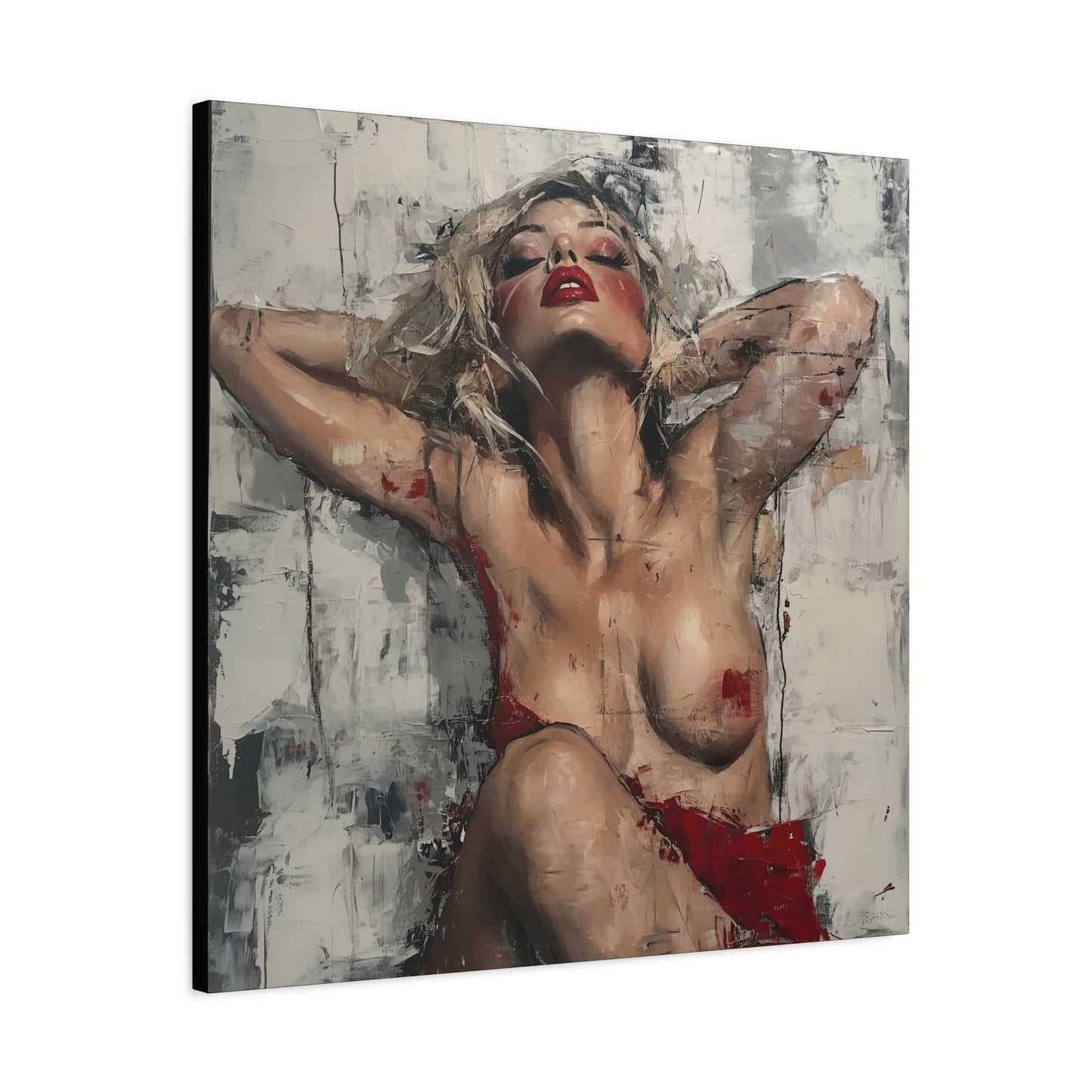 Gallery Wrapped Canvas, Guilt and Grit Adult Art Canvas, Erotic Pinup Art Canvas – Seraphine