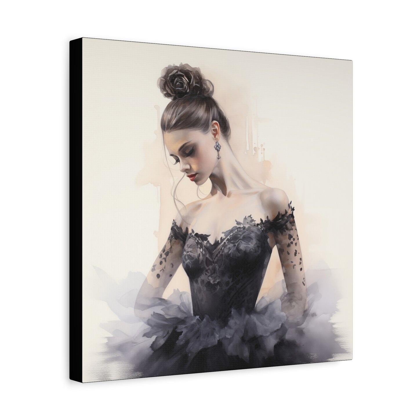 Pointes and Platforms, Gallery Wrapped Canvas, Ballerina Beauty, Ballet Art Canvas – Lola