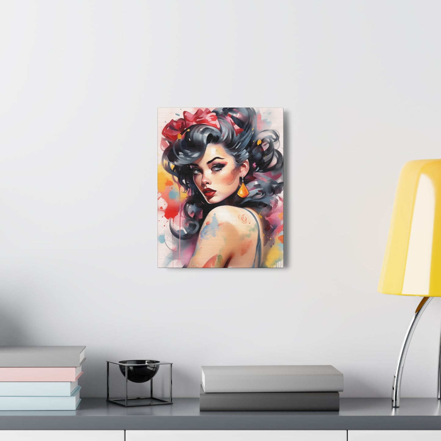 Canvas Wall Art, Gallery Wrapped Pop Art, Femme Doll Wall Art – Genevieve