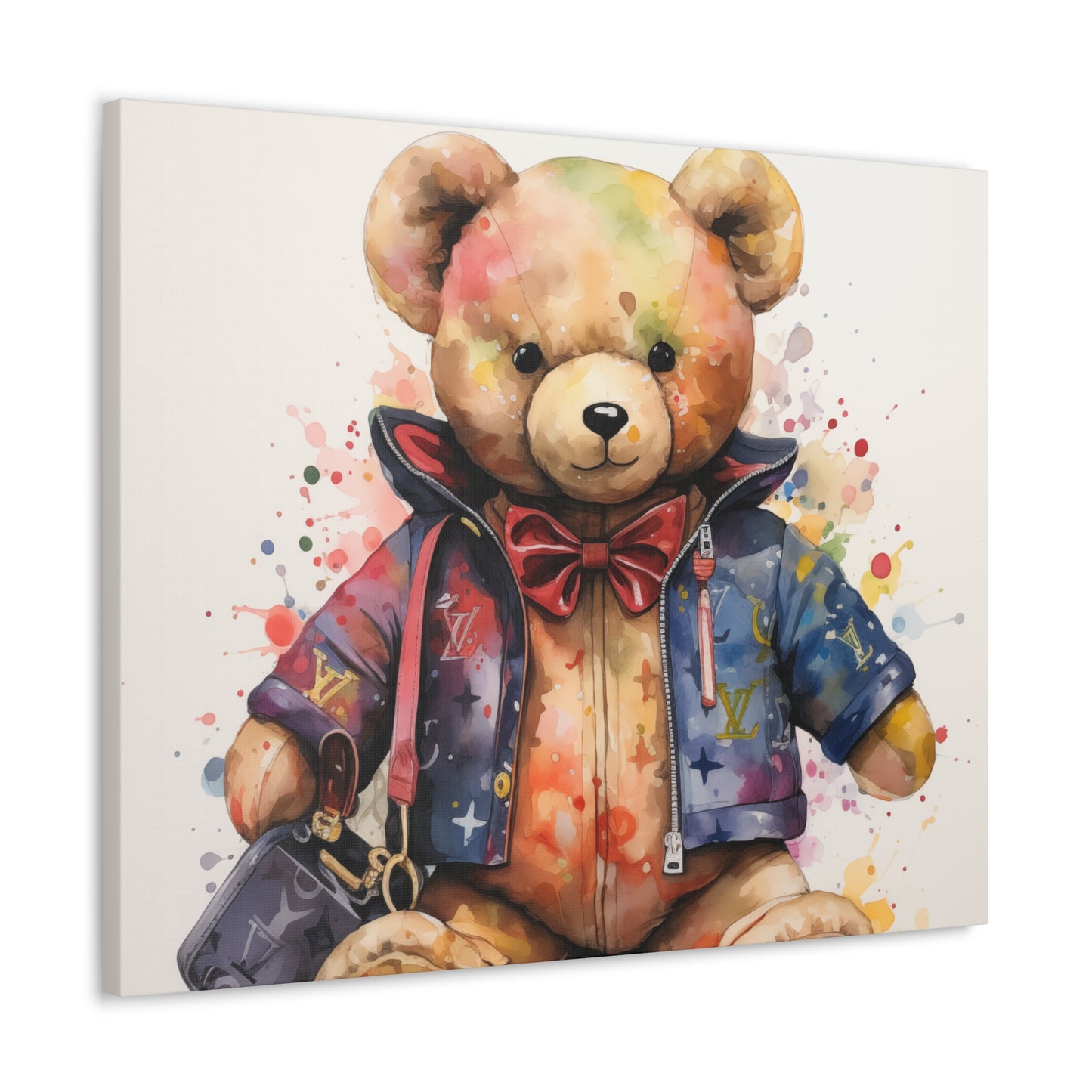 Canvas Gallery Wrap - LV Bear Wall Art - Drip