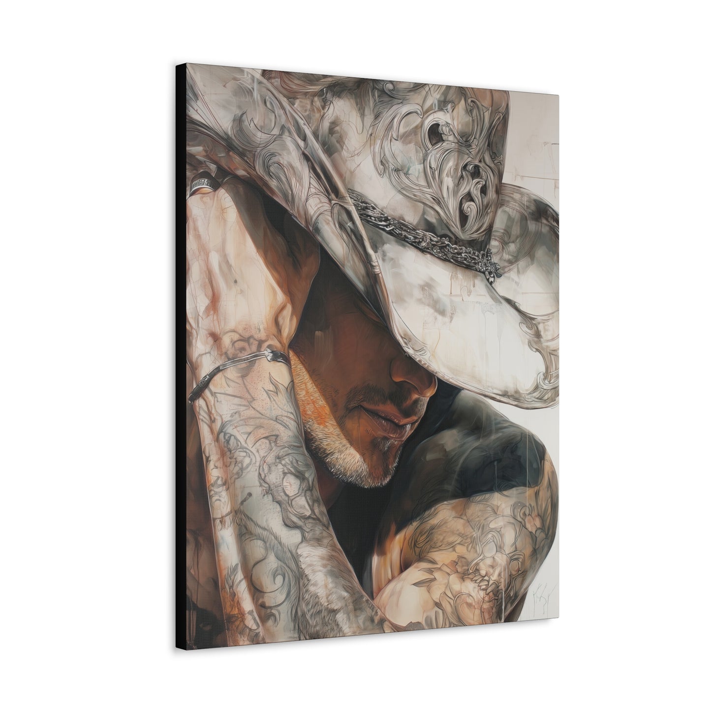 Gallery Wrapped Canvas, Wranglers and Wreckage Art Canvas, Erotic Pinup Art Canvas – Chase