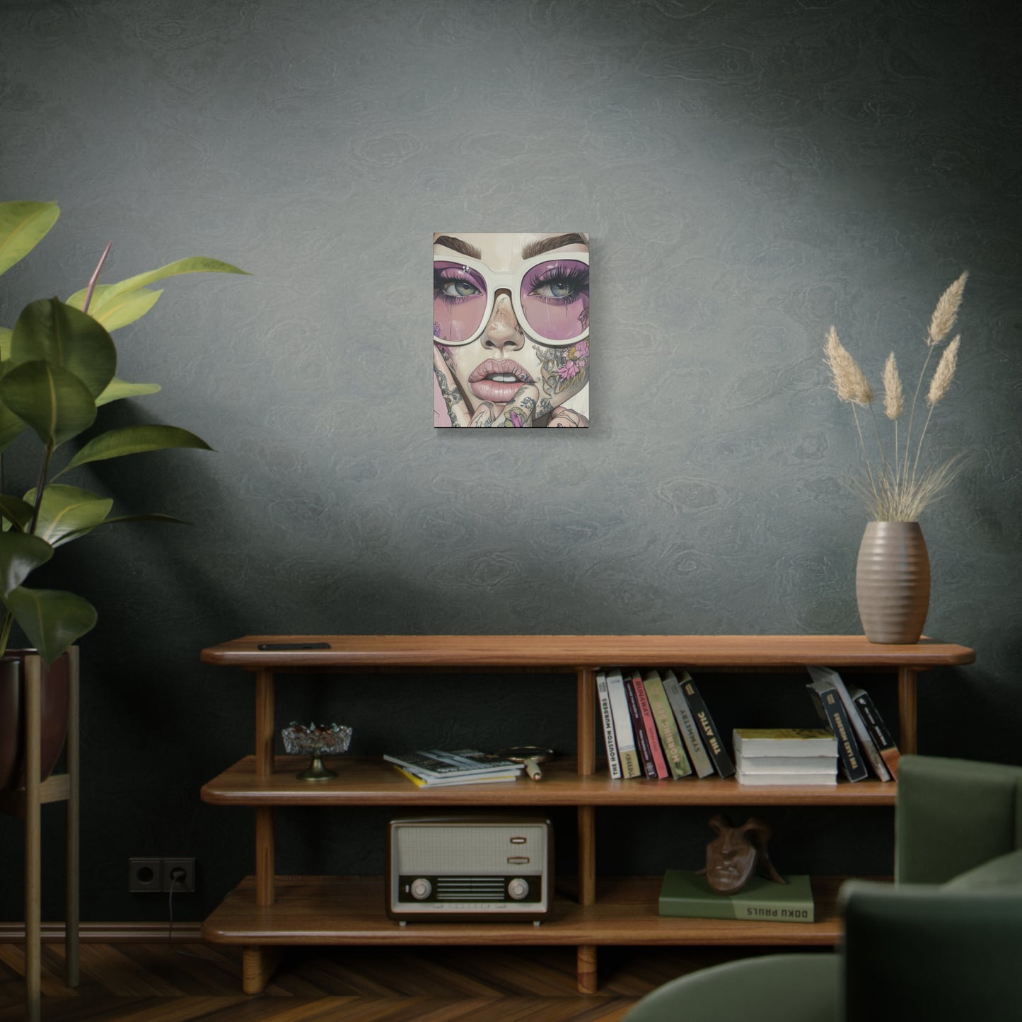 Canvas Gallery Wrap, Ladies in Lenses Wall Art, Abstract Femme Girl Art - Heather