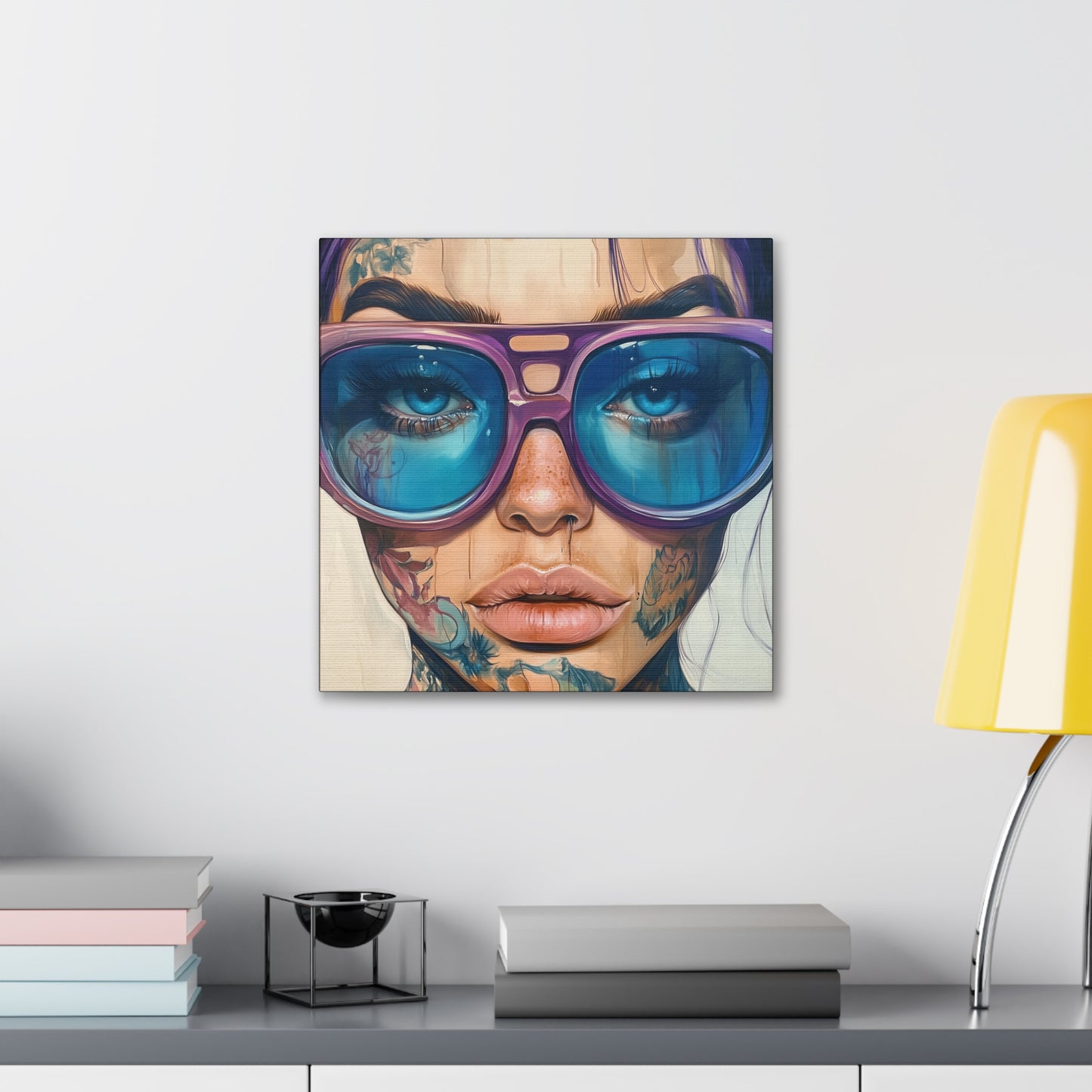 Canvas Gallery Wrap, Ladies in Lenses Wall Art, Abstract Femme Girl Art - Jane