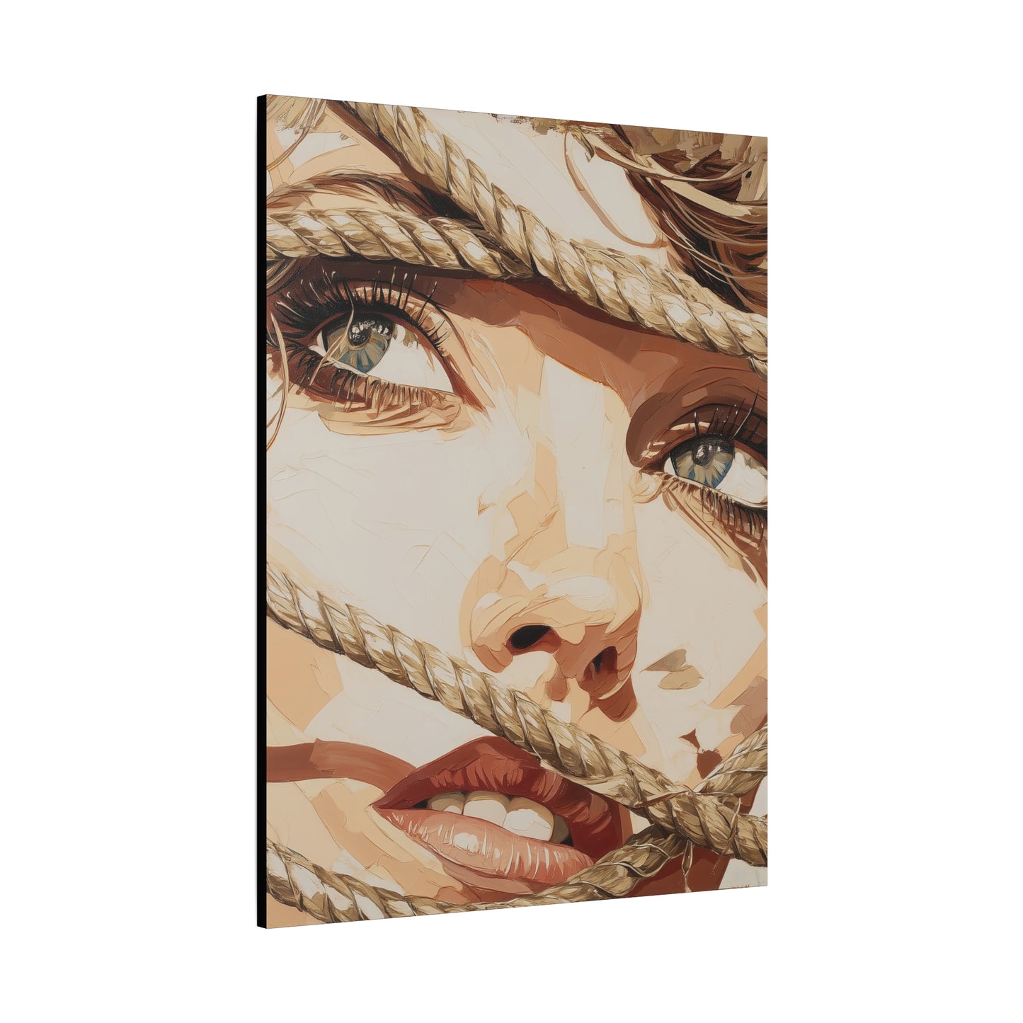 Gallery Wrapped Canvas, Ropes and Reverence Art Canvas, Erotic Shibari Art Canvas – Hana