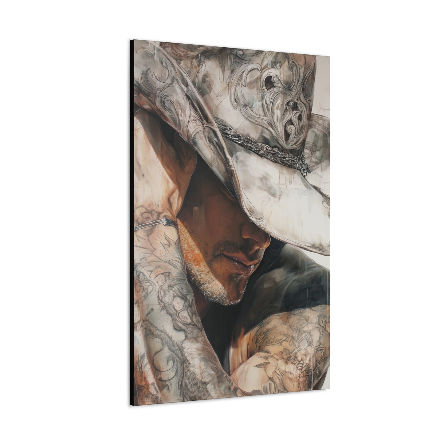 Gallery Wrapped Canvas, Wranglers and Wreckage Art Canvas, Erotic Pinup Art Canvas – Chase