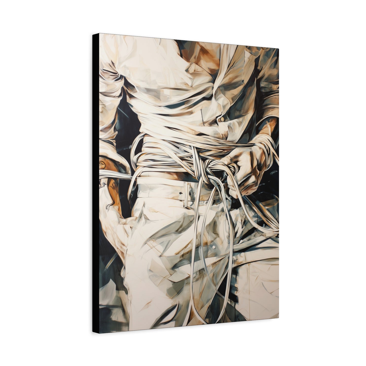 Gallery Wrapped Canvas, Ropes and Reverence Art Canvas, Erotic Shibari Art Canvas – Lucien