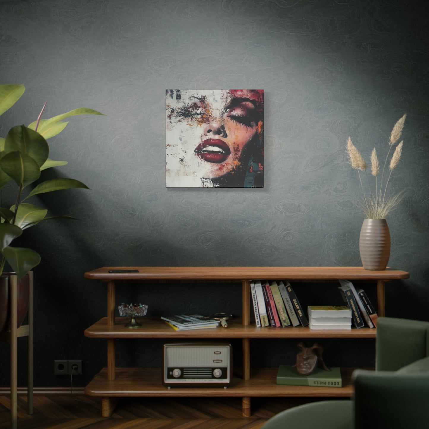 Gallery Wrapped Canvas, Guilt and Grit Adult Art Canvas, Erotic Pinup Art Canvas – Simone