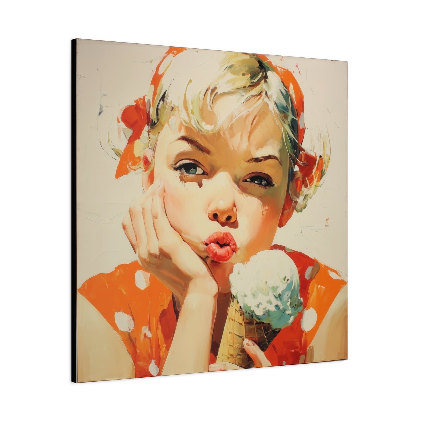 Gallery Wrapped Canvas, Sweet Summer Nostalgia, Sugar and Spice Art Canvas, Ice Cream Dreams Art – June
