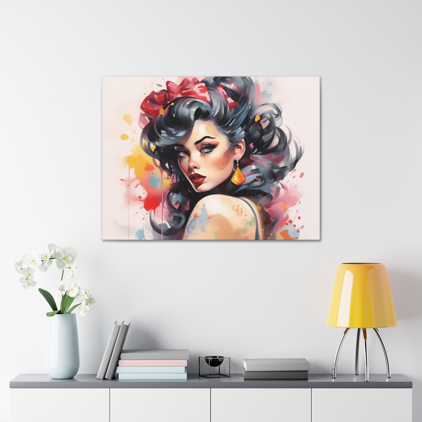 Canvas Wall Art, Gallery Wrapped Pop Art, Femme Doll Wall Art – Genevieve
