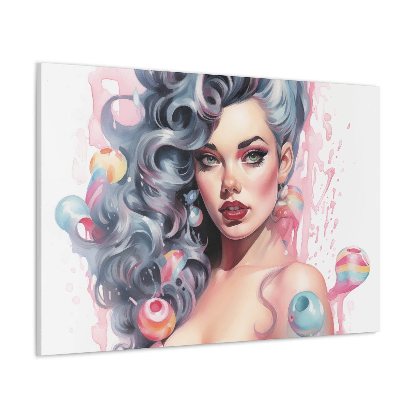 Canvas Wall Art, Gallery Wrapped Pop Art, Femme Doll Wall Art – Lux