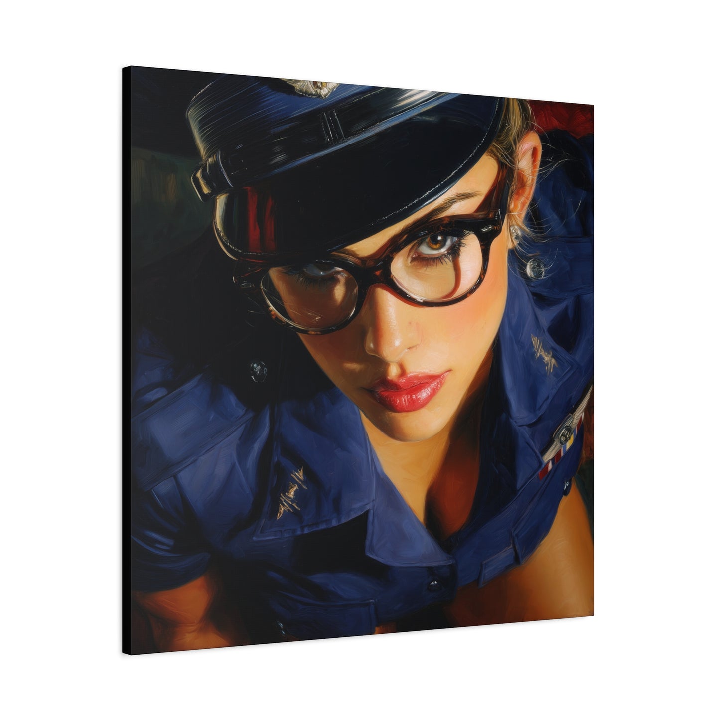Gallery Wrapped Canvas, Liberty and Lace Art Canvas, Erotic Pinup Art Canvas – Janice