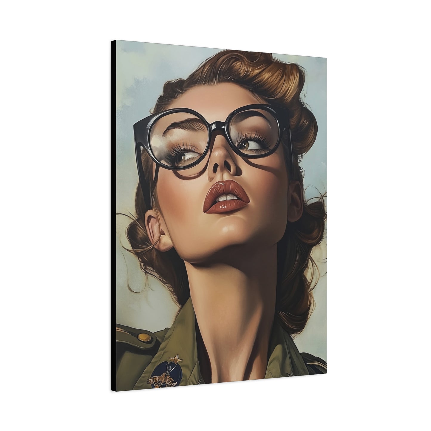 Gallery Wrapped Canvas, Liberty and Lace Art Canvas, Erotic Pinup Art Canvas – Penelope