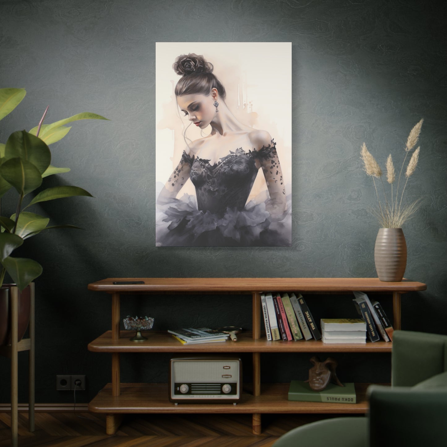 Pointes and Platforms, Gallery Wrapped Canvas, Ballerina Beauty, Ballet Art Canvas – Lola
